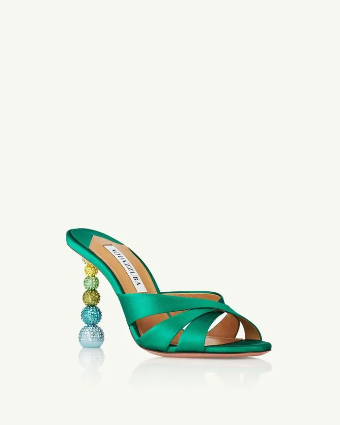 Yes Baby Mule 95 Green Women Aquazzura Sandals