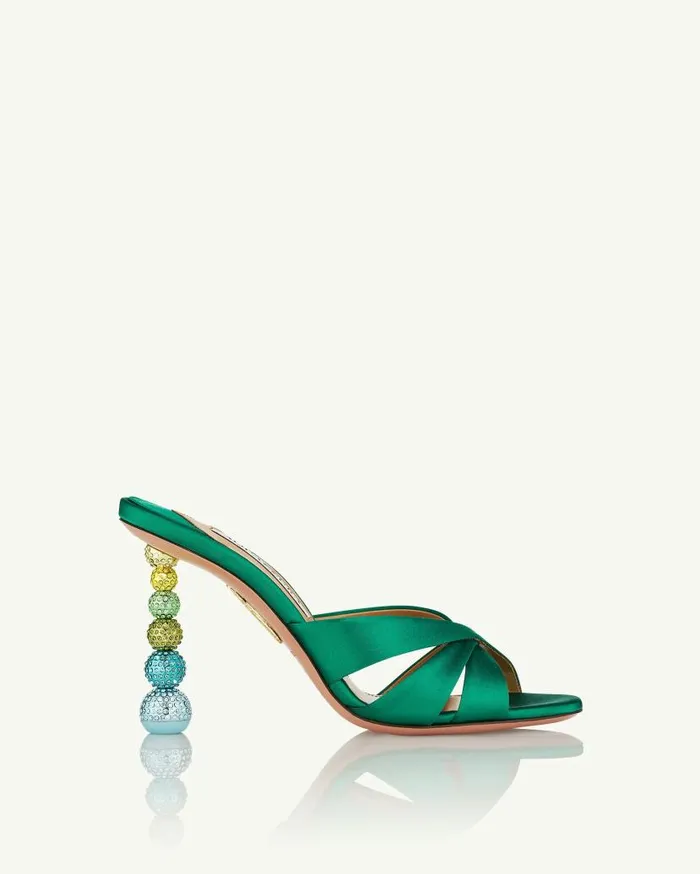 Yes Baby Mule 95 Green Women Aquazzura Sandals Yes Baby Mule 95 Green Women Aquazzura Sandals