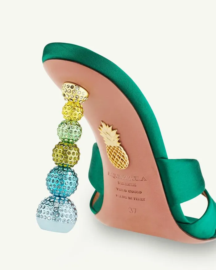 Yes Baby Mule 95 Green Women Aquazzura Sandals Yes Baby Mule 95 Green Women Aquazzura Sandals