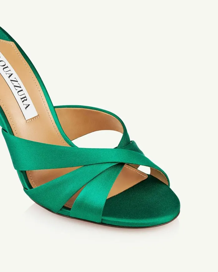 Yes Baby Mule 95 Green Women Aquazzura Sandals Yes Baby Mule 95 Green Women Aquazzura Sandals