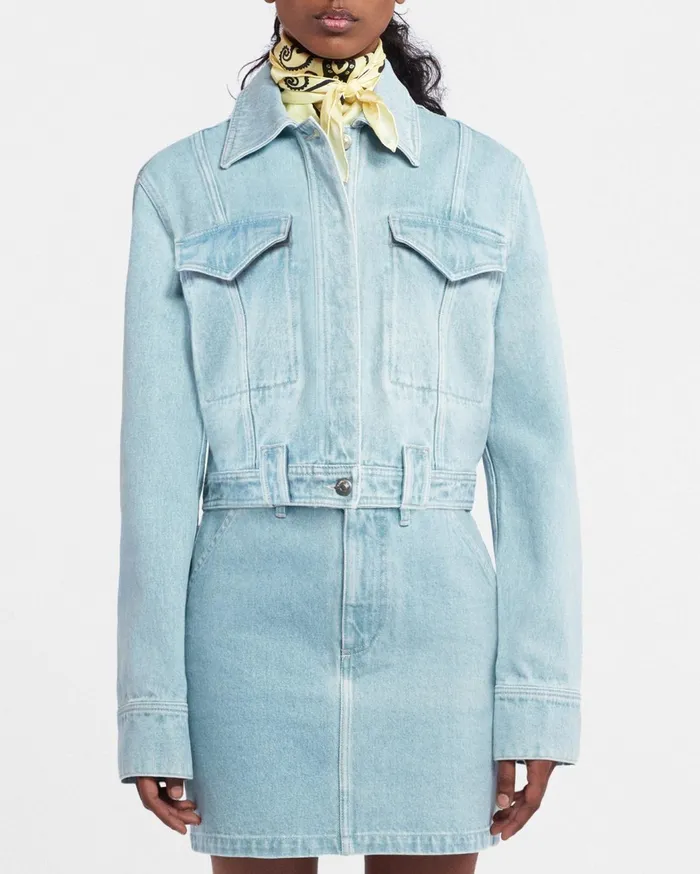 Zazou Sale Denim Mini Skirt Sun Bleach Women Nanushka Skirts