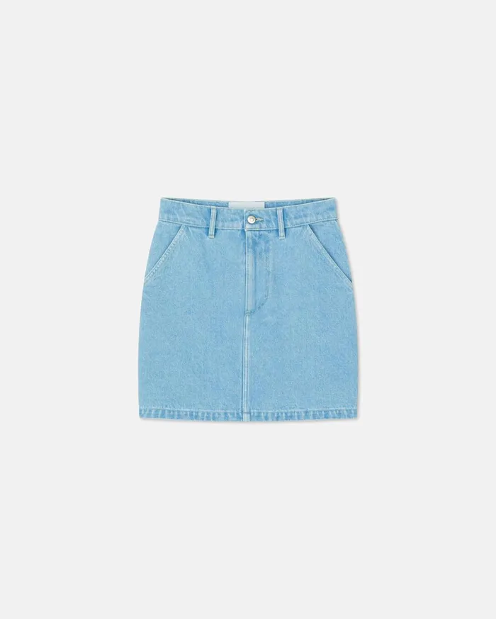 Zazou Sale Denim Mini Skirt Sun Bleach Women Nanushka Skirts