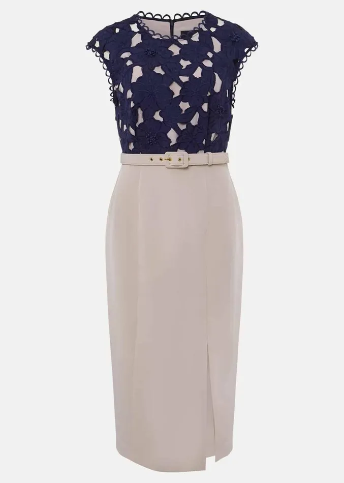 Zita Lace Sleeveless Dress Lattenavy Women Phase Eight Dresses